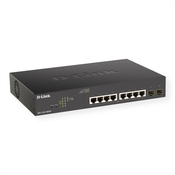 D-Link PoE+ Switch DGS-1100-10MP V2 - Switch - Glasfaser (LWL)