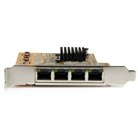 StarTech.com 4 Port PCIe Gigabit Netzwerkkarte - Netzwerkadapter - PCIe