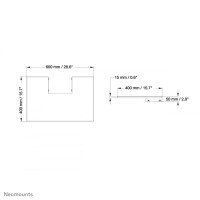 Neomounts by Newstar Multimedia-Halterung - Regal - Schwarz - 3 kg - -25,4 mm (-1 Zoll) - -25,4 mm (-1 Zoll) - 600 mm