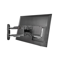 StarTech.com TV-Wandhalterung vollbeweglich - 35 kg (32-55 Zoll) VESA-Displays - Universal-Flachbildfernseher Monitorhalter mit niedrigem Profil - Heavy Duty - einstellbarer Schwenkarm - 100 x 100 mm - 400 x 400 mm - -12 - 2° - -90 - 90° - Stahl - Schwarz