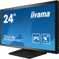 Iiyama ProLite 23.8” (60.5 cm) PCAP 10-Punkt Multi-Touch-Monitor mit Edge-to-Edge Glas Design und Anti-Fingerprint-Beschichtung - 60,5 cm (23.8") - 1920 x 1080 Pixel - Full HD - LCD - 14 ms - Schwarz