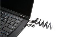 Kensington N17 Tragbares Schloss für Wedge-Shaped Slots - Like Keyed - 2,28 m - Schlüssel - Karbonstahl - Schwarz - Silber