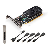 PNY VCQP1000V2-PB - Quadro P1000 V2 - 4 GB - GDDR5 - 128 Bit - 5120 x 2880 Pixel - PCI Express x16 3.0