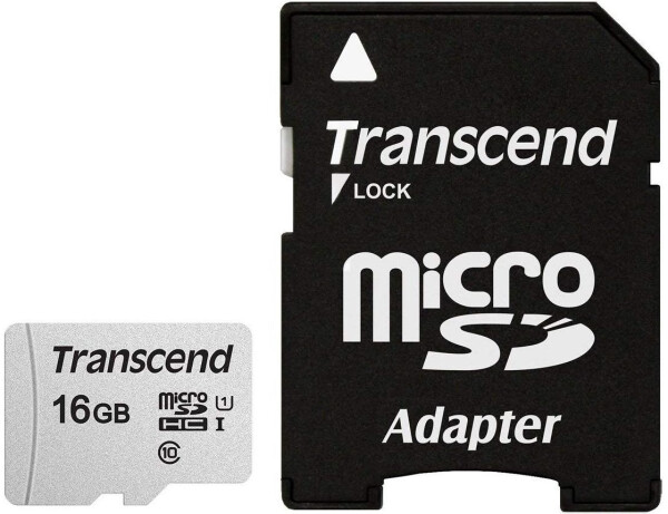 Transcend microSDHC 300S 16GB - 16 GB - MicroSDHC - Klasse 10 - NAND - 95 MB/s - 10 MB/s