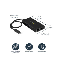 StarTech.com USB-C Multiport Adapter - USB-C Tragbare Docking station mit 4k HDMI - 60W Po