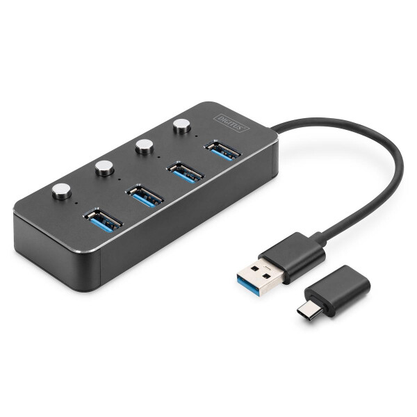 DIGITUS - DA-70247 - USB 3.0 Hub 4port Schaltbar