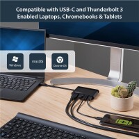 StarTech.com USB C Multiport Adapter - Tragbares USB-C Dock mit 4K HDMI - 100W PD 3.0 Pass
