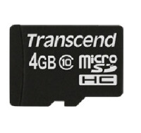 Transcend TS4GUSDC10 - 4 GB - MicroSDHC - Klasse 10 -...