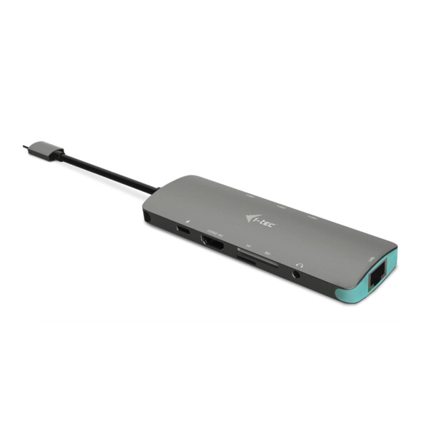 i-tec Metal USB-C Nano Docking Station 4K HDMI LAN + Power Delivery 100 W - Verkabelt - USB 3.2 Gen 1 (3.1 Gen 1) Type-C - 100 W - 10,100,1000 Mbit/s - Silber - Türkis - MicroSD (TransFlash) - SD