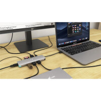 i-tec Metal USB-C Nano Docking Station 4K HDMI LAN + Power Delivery 100 W - Verkabelt - USB 3.2 Gen 1 (3.1 Gen 1) Type-C - 100 W - 10,100,1000 Mbit/s - Silber - Türkis - MicroSD (TransFlash) - SD