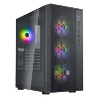SilverStone FARA R1 - Midi Tower - PC - Schwarz - ATX - micro ATX - Mini-ATX - Gehärtetes Glas - Kunststoff - Stahl - 16,1 cm