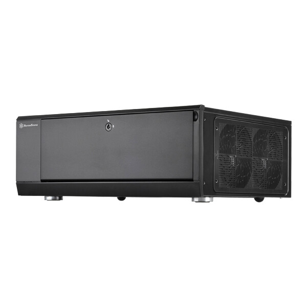 SilverStone GD10 - HTPC - PC - Aluminium - Kunststoff - Stahl - Schwarz - ATX,CEB,uATX - Seite