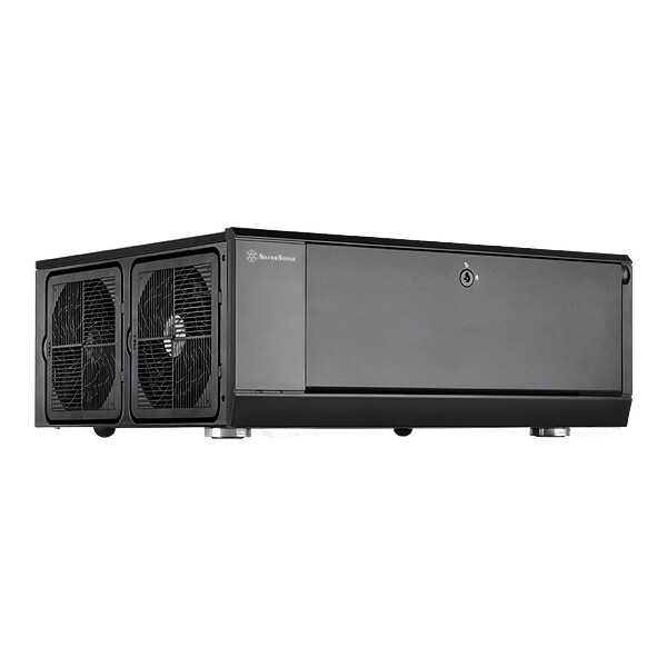 SilverStone GD10 - HTPC - PC - Aluminium - Kunststoff - Stahl - Schwarz - ATX,CEB,uATX - Seite