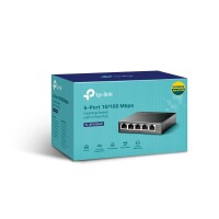 TP-LINK 5-Port 10/100Mbps Desktop Switch mit 4-Port PoE - Unmanaged - Fast Ethernet (10/100) - Vollduplex - Power over Ethernet (PoE)