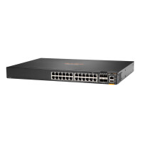 HPE 6200F 24G Class4 PoE 4SFP+ 370W - Managed - L3 - Gigabit Ethernet (10/100/1000) - Power over Ethernet (PoE) - Rack-Einbau - 1U