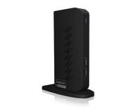 ICY BOX IB-DK2252AC - Kabelgebunden - USB 3.2 Gen 1 (3.1 Gen 1) Type-C - 10,100,1000 Mbit/s - Schwarz - 5 Gbit/s - 4K Ultra HD