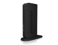 ICY BOX IB-DK2252AC - Kabelgebunden - USB 3.2 Gen 1 (3.1 Gen 1) Type-C - 10,100,1000 Mbit/s - Schwarz - 5 Gbit/s - 4K Ultra HD