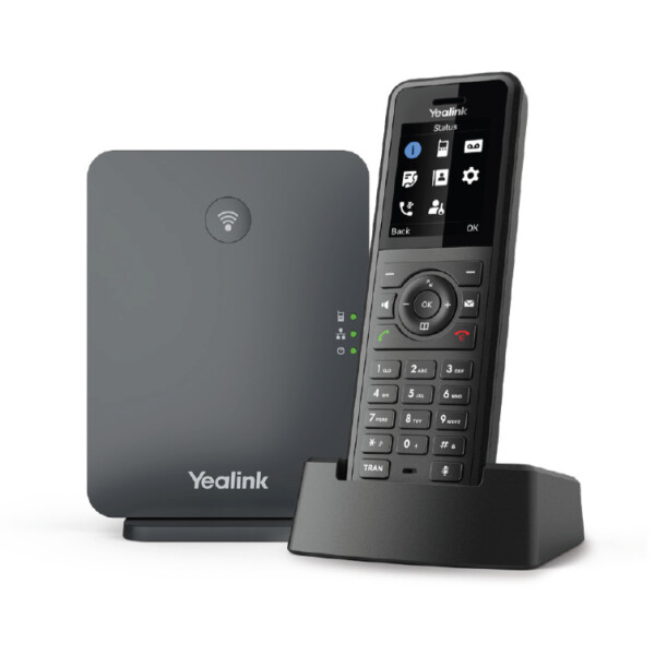 Yealink W77P - IP-Telefon - Schwarz - Kabelloses Mobilteil - Tisch/Wand - Staubresistent - Kratzresistent - Schockresistent - Spritzwassergeschützt - IP54