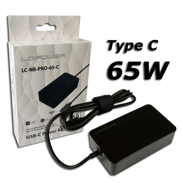 LC-Power LC-NB-PRO-65-C - Notebook - Indoor - 110-240 V - 50-60 Hz - 65 W - 5 - 9 - 12 - 15 - 20 V