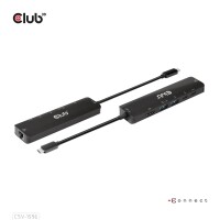 Club 3D USB Gen1 Type-C - 6-in-1 Hub with HDMI 8K30Hz - 2xUSB Type-A - RJ45 and 2xUSB Type-C - Data and PD charging 100 watt - USB 3.2 Gen 1 (3.1 Gen 1) Type-C - 100 W - 1.4/2.3 - 100,1000 Mbit/s - Schwarz - 8K Ultra HD