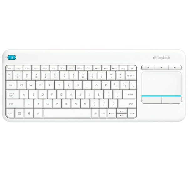 Logitech K400 Plus Tv - Mini - Kabellos - RF Wireless - QWERTZ - Weiß