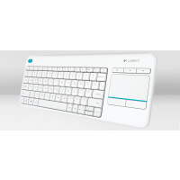 Logitech K400 Plus Tv - Mini - Kabellos - RF Wireless - QWERTZ - Weiß