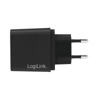 LogiLink USB Ladegerät 1x schwar 1-Port Steckdosenadapter 13.5W