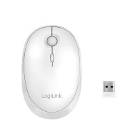 LogiLink ID0205 - Beidhändig - RF Wireless + Bluetooth - 1600 DPI - Weiß