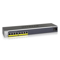 Netgear GS408EPP - Managed - L2 - Gigabit Ethernet (10/100/1000) - Vollduplex - Power over Ethernet (PoE) - Rack-Einbau