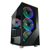 LC-Power Gaming 803B - Midi Tower - PC - Schwarz - ATX - micro ATX - Mini-ITX - Metall - Gehärtetes Glas - Kunststoff - Gaming