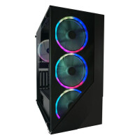 LC-Power Gaming 803B - Midi Tower - PC - Schwarz - ATX - micro ATX - Mini-ITX - Metall - Gehärtetes Glas - Kunststoff - Gaming