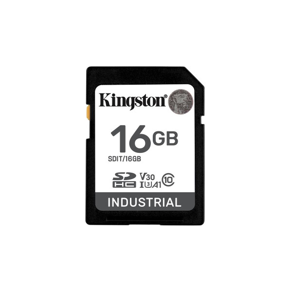 Kingston SD Card 16GB SDHC Industrial -40C to 85C retail - High Capacity SD (SDHC)