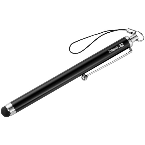 SANDBERG Touchscreen Stylus Pen Saver - Universal - Jede Marke - Schwarz - Silber - Metall - Gummi - 1 Stück(e) - 100 mm