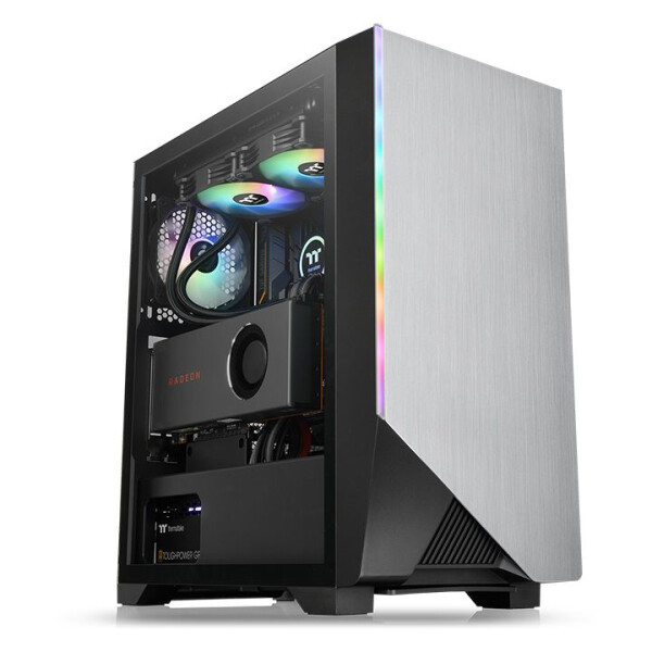 Thermaltake H550 TG ARGB - Midi Tower - PC - Schwarz - Grau - ATX - micro ATX - Mini-ITX - SPCC - Blau - Grün - Rot