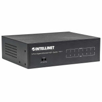 Intellinet 8-Port Gigabit Ethernet PoE+ Switch - IEEE 802.3at/af Power over Ethernet (PoE+/PoE)-konform - 60 W - Desktop - Managed - Gigabit Ethernet (10/100/1000) - Vollduplex - Power over Ethernet (PoE)