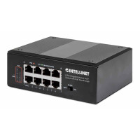 Intellinet 8-Port PoE+ Gigabit Switch mit PoE-Passthrough, Ein PD PoE-Port mit 95 W Eingan