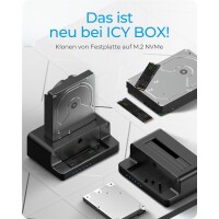ICY BOX IB-2914MSCL-C31 - HDD - SSD - SATA - Serial ATA II - Serial ATA III - 2.5,3.5,M.2 - USB 3.2 Gen 2 (3.1 Gen 2) Type-C - 10 Gbit/s - Schwarz