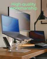 ICY BOX IB-NH300 - Laptop-Ständer - Silber - Aluminium - Silikon - 43,2 cm (17") - 3 kg - 15 cm