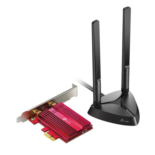 TP-LINK Archer TX3000E - Eingebaut - Kabellos - PCI Express - WLAN / Bluetooth - 2402 Mbit/s - Schwarz - Rot