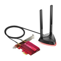 TP-LINK Archer TX3000E - Eingebaut - Kabellos - PCI Express - WLAN / Bluetooth - 2402 Mbit/s - Schwarz - Rot