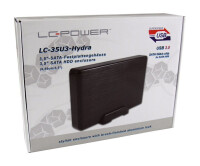 LC-Power LC-35U3-HYDRA - HDD-Gehäuse - 3.5 Zoll - SATA - Serial ATA II - Serial ATA III - USB Anschluss - Schwarz