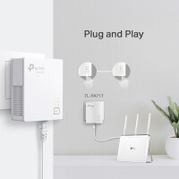 TP-LINK AV1000 Powerline Starter Kit - Bridge - Stromnetz (Powerline)