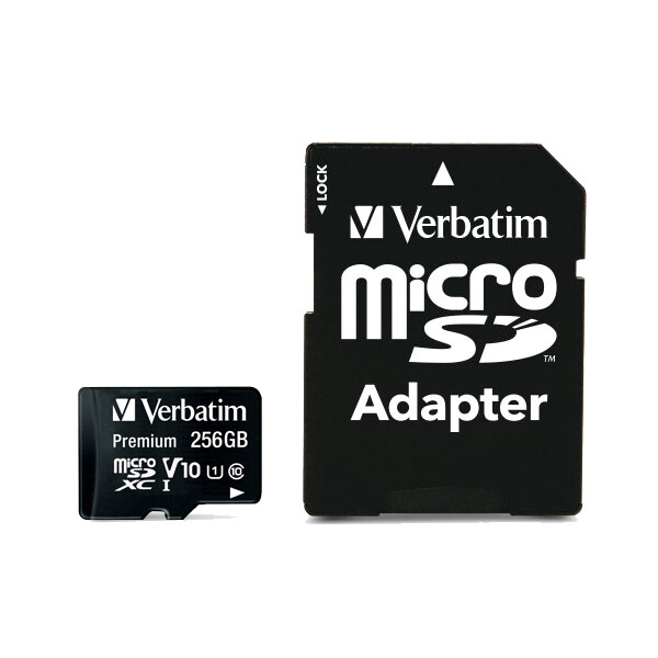 Verbatim Premium U1 - 256 GB - MicroSDXC - Klasse 10 - UHS-I - 90 MB/s - 10 MB/s