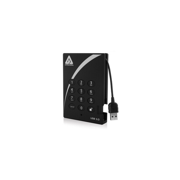 Apricorn Aegis Padlock Fortress 1TB - 1000 GB - 3.2 Gen 1 (3.1 Gen 1) - 5400 RPM - Schwarz