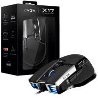 EVGA X17 - Beidhändig - Optisch - USB Typ-A - 16000 DPI - Schwarz