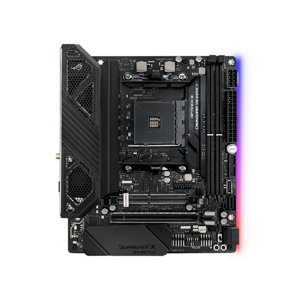 ASUS ROG Crosshair VIII Impact - AMD - Socket AM4 - 2nd Generation AMD Ryzen™ 3 - 3rd Generation AMD Ryzen™ 3 - 2nd Generation AMD Ryzen™ 5 - 3rd... - Socket AM4 - DDR4-SDRAM - 64 GB