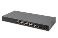 DIGITUS 24-Port Gigabit Switch,  19 Zoll, Managed,  4...