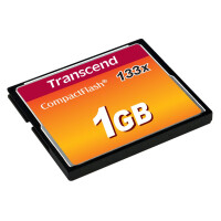 Transcend 1 GB CF 133x - 1 GB - Kompaktflash - MLC - 50 MB/s - 20 MB/s - Schwarz