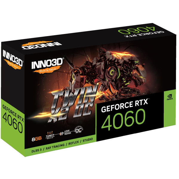 Inno3D RTX4060 Twin X2 OC 8GB GDDR6 HDMI 3xDP - Grafikkarte - 8.192 MB