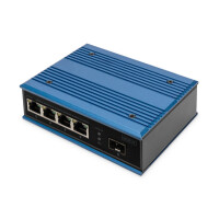 DIGITUS 4-Port 10/100Base-TX to 100Base-FX Industrial...